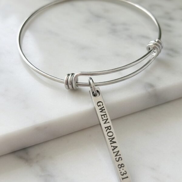 GWEN Romans 8:31 Stainless Steel  Bangle