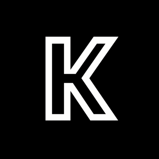“KGDM X logo – bold white K and X design on black background, symbolizing cross, faith, and growth.”