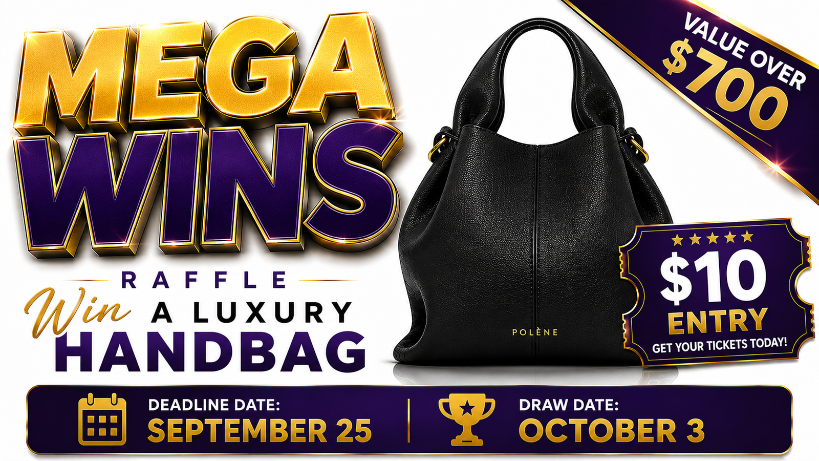 MEGA WINS Luxury Handbag Raffle